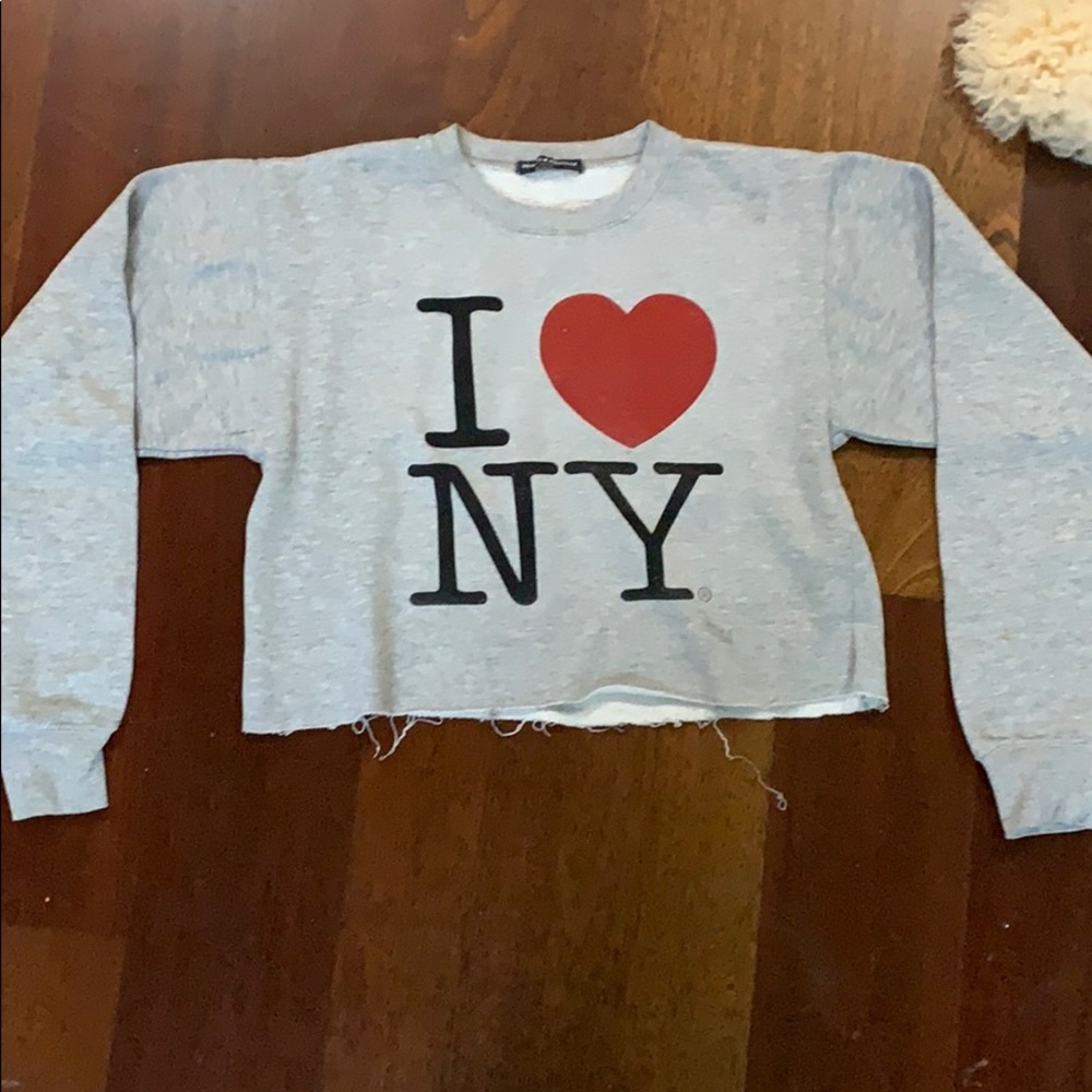 Grey cropped sweater